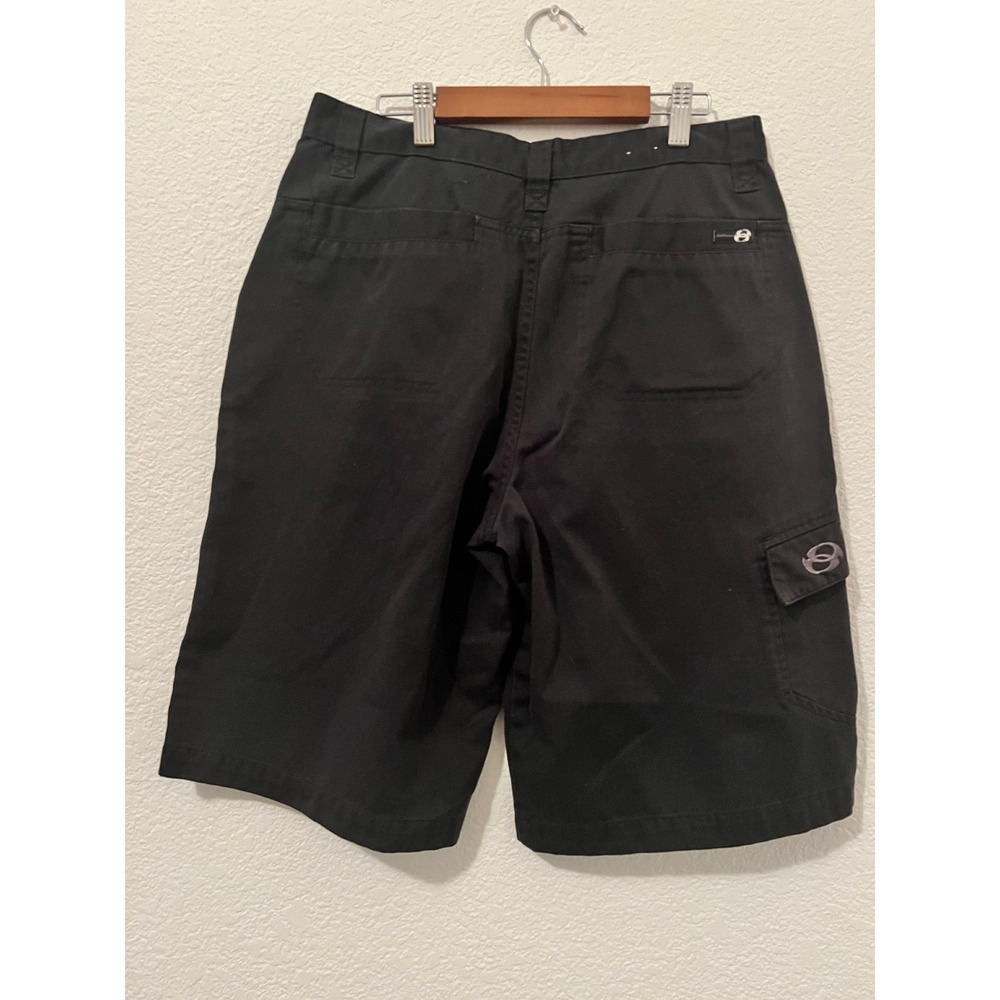 Anchor Blue Y2K Black Cargo Shorts Mens Size 30 Skater Streetwear V-020